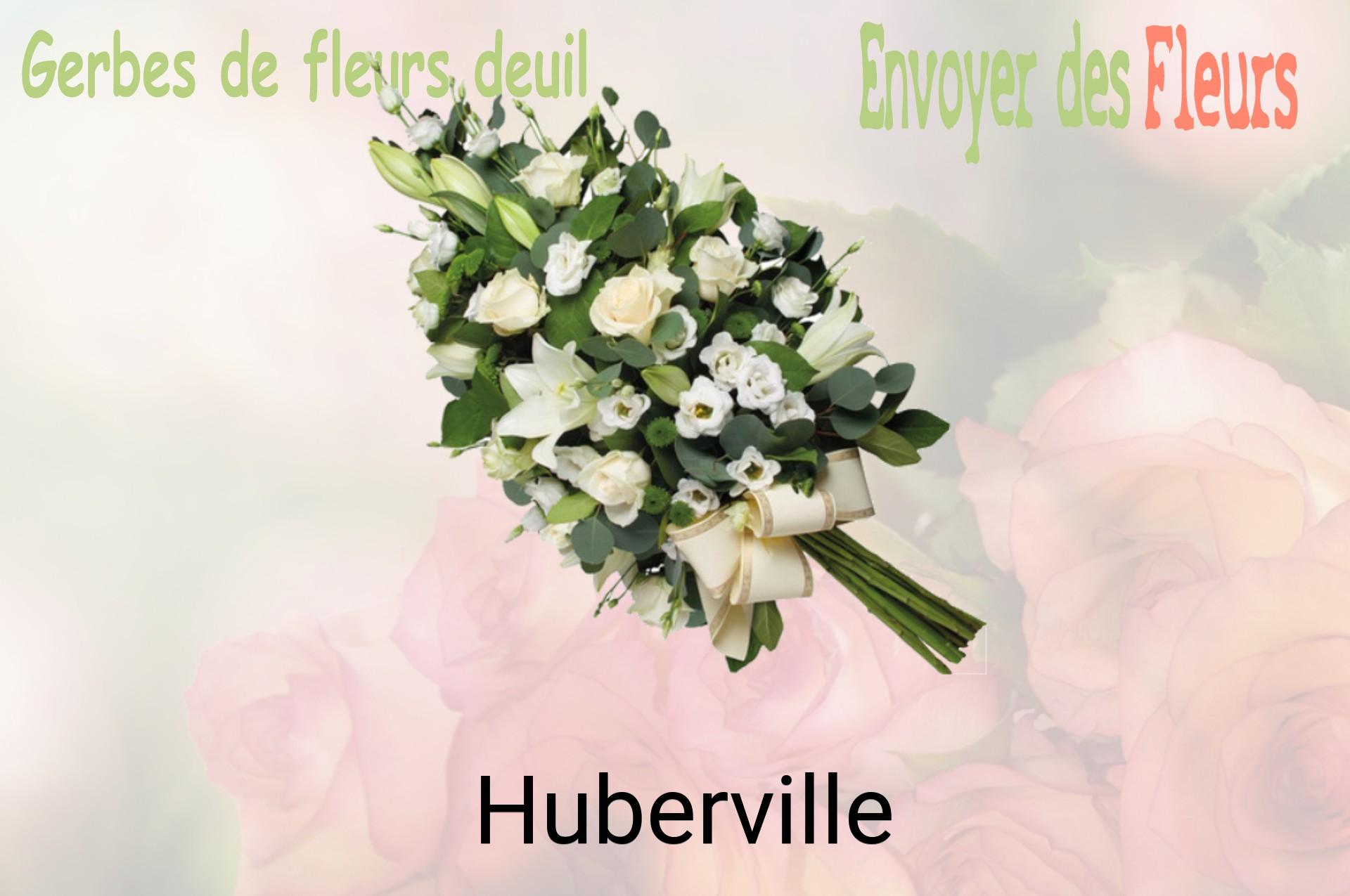 Gerbe de fleurs de deuil livrée à Huberville